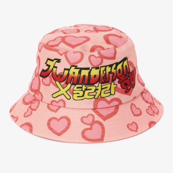 NEW JW Anderson Run Hany Bucket Hat Pink 56 - Picture 1 of 16